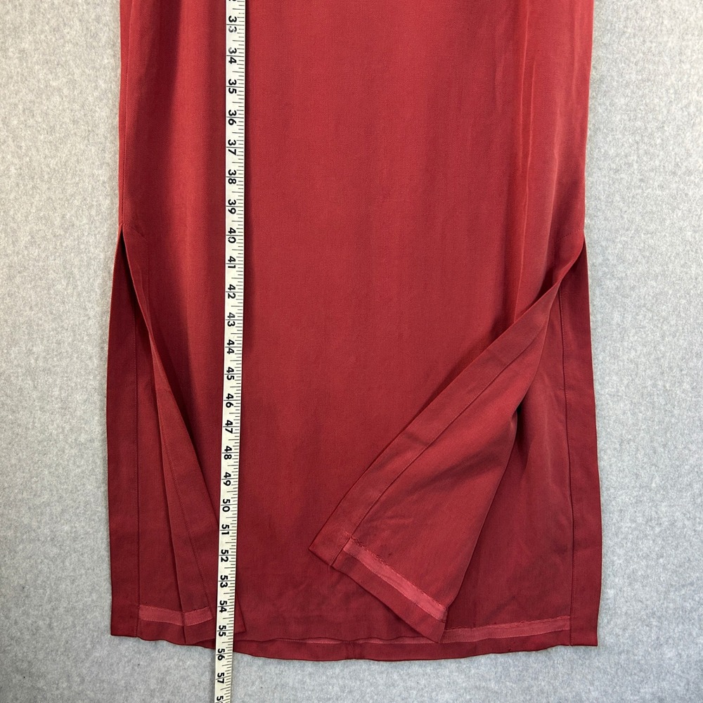 Tommy Bahama Womens Size 2 Red 100% Silk Wrap Tie Front Sleeveless Maxi Dress - Picture 12 of 16